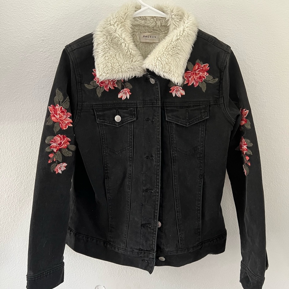 Embroidered PacSun Jean Jacket